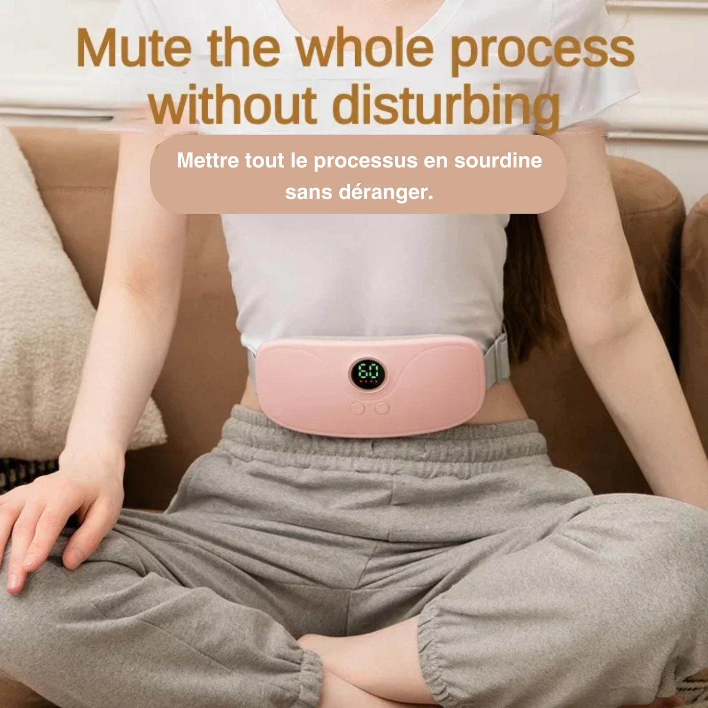 RevUp Heating and Massaging Belt for Relief of Cramps and Abdominal Pain