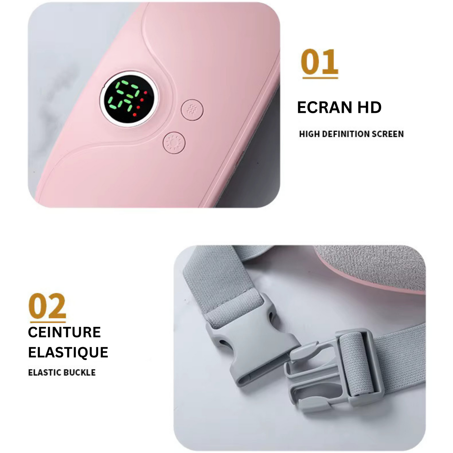 RevUp Heating and Massaging Belt for Relief of Cramps and Abdominal Pain
