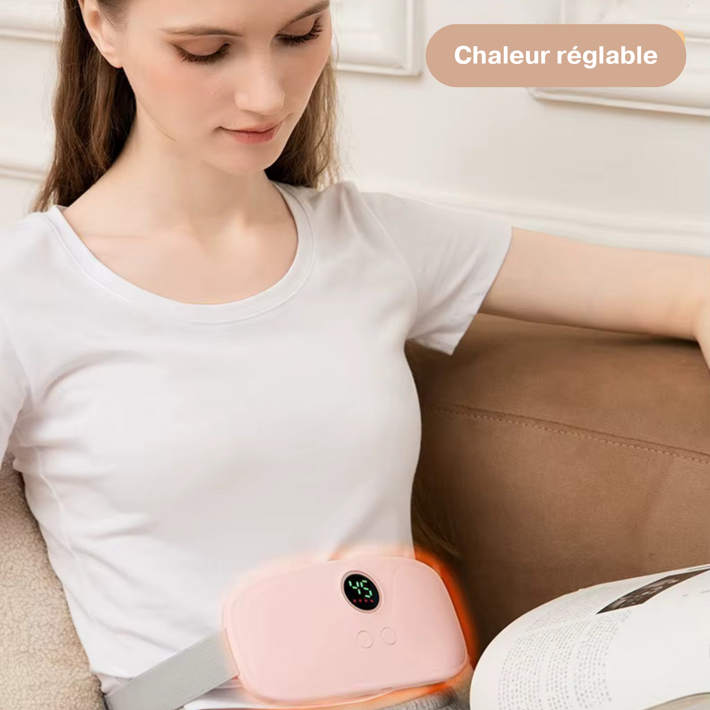 RevUp Heating and Massaging Belt for Relief of Cramps and Abdominal Pain